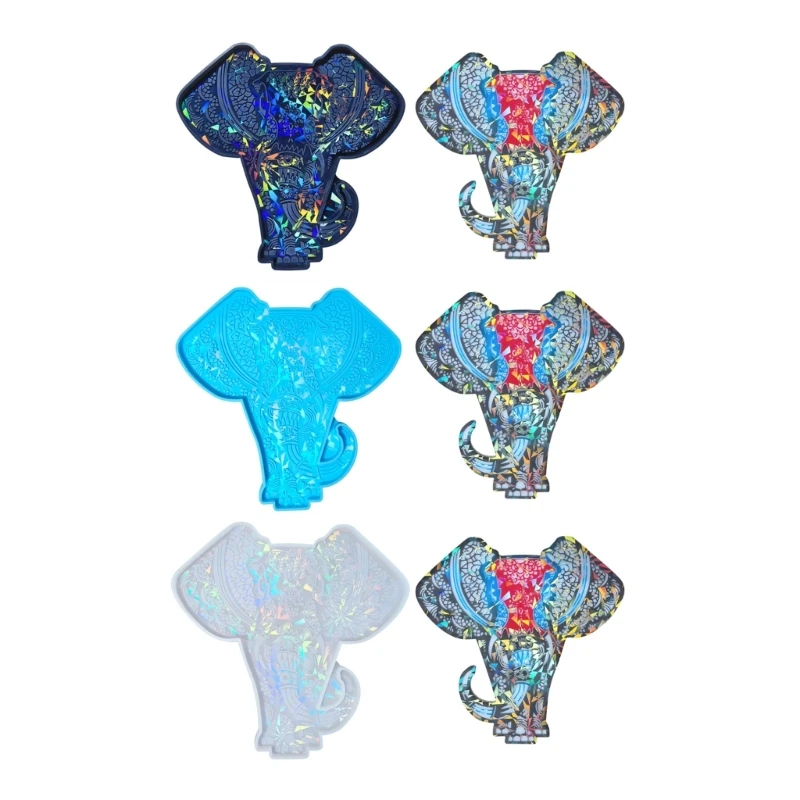 

Elephant Wall Sticker Mold Crystal Epoxy Resin Molds Wall Hanging