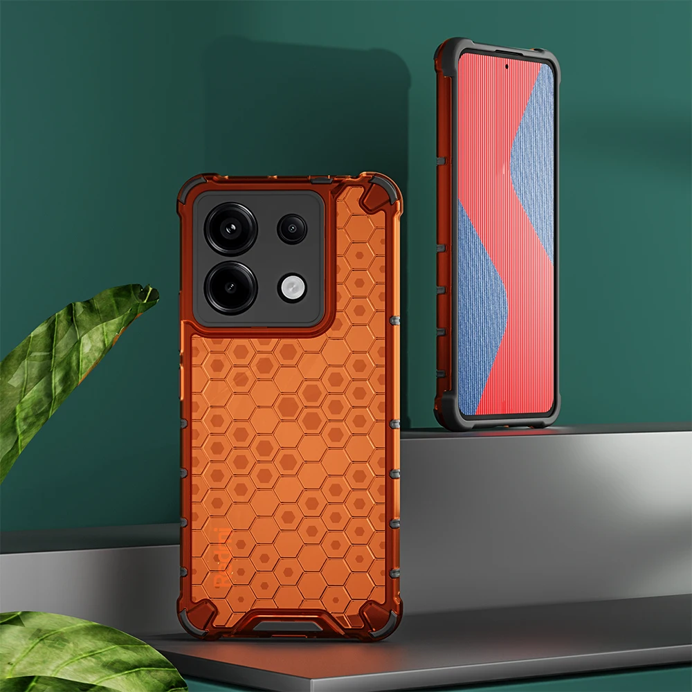 KEYSION Stoßfeste Hülle für Redmi Note 13 4G 13 Pro+ 5G Silikon Transparente Waben-Telefonabdeckung für Xiaomi POCO F6 X6 M6 Pro – Detail 14
