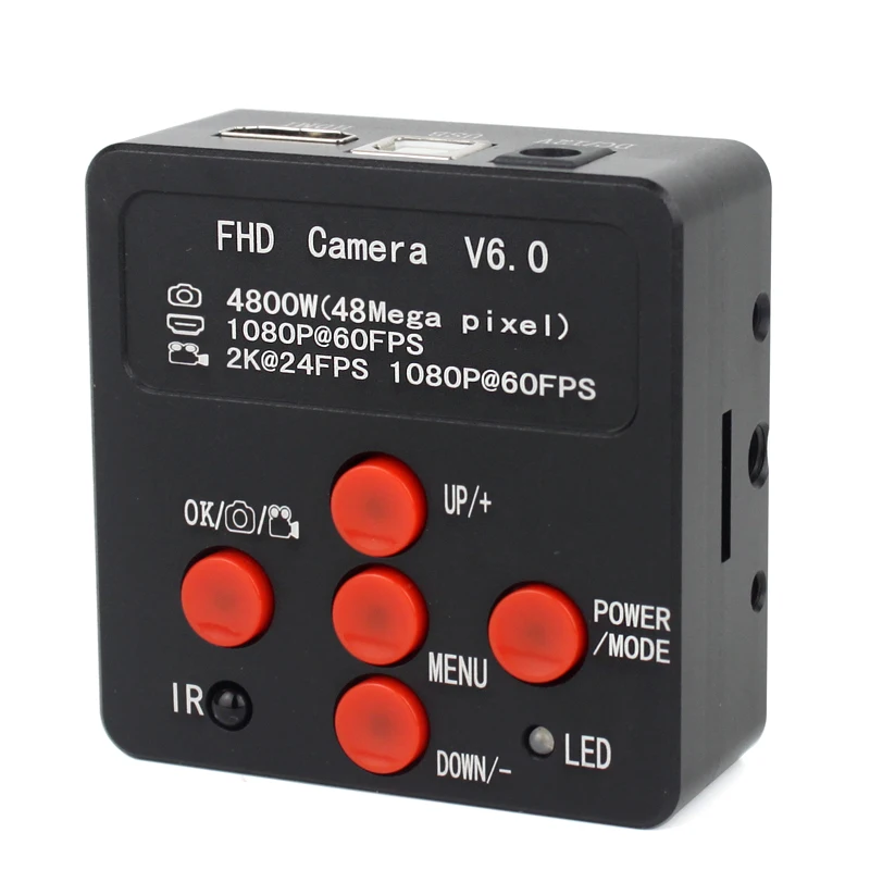 

1080P 60FPS 2K 4800W 48MP HDMI USB промышленный электронный цифровой видеомикроскоп камера лупа для фотографий