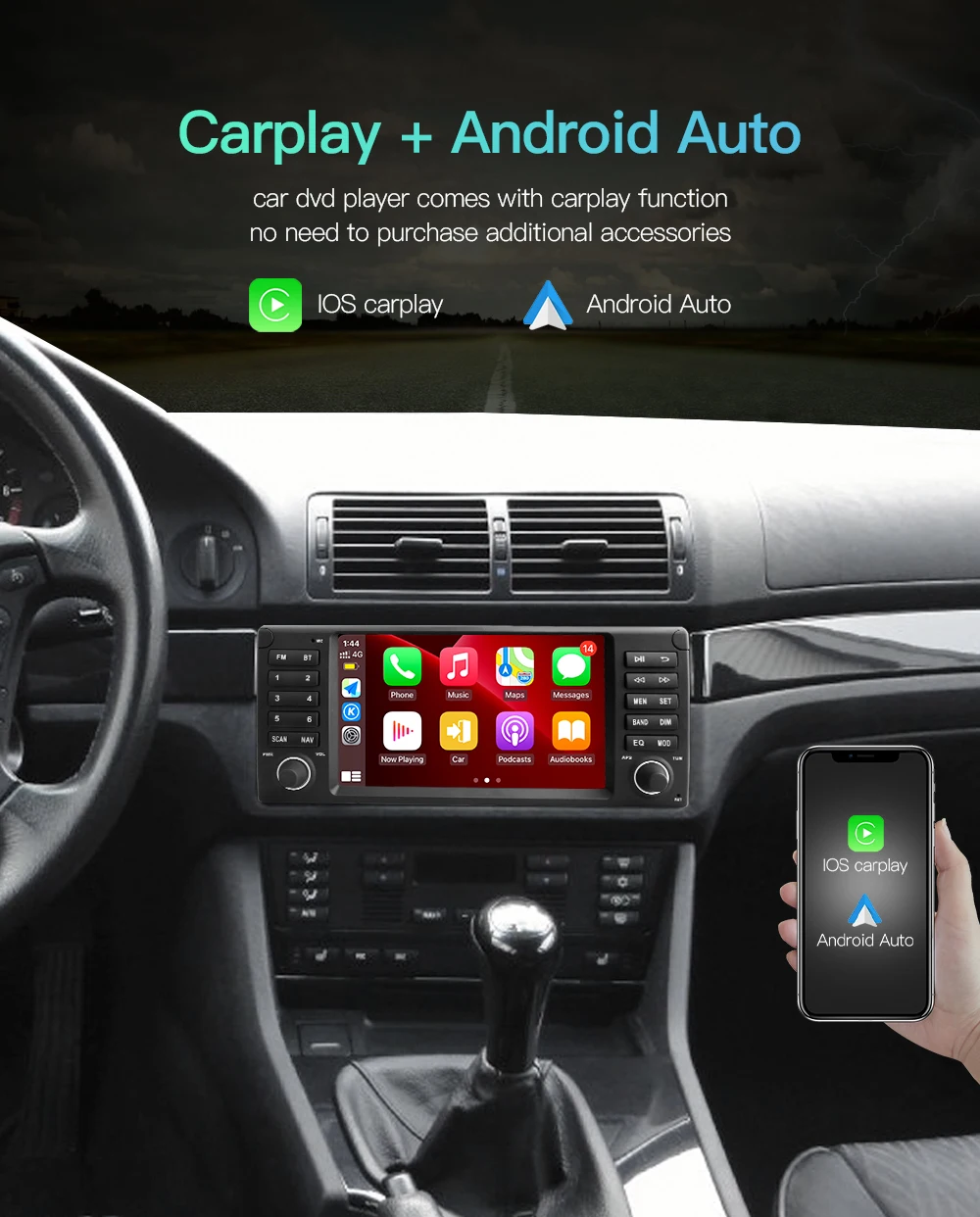 S0e818b5a8fa7474786ae584ed375dec5t Kapud Android 10 Car Multimedia 8" For BMW E39 M5 1997-2003 CarPlay AUTO SWC GPS Navigation System Stereo Radio BT Wifi DSP