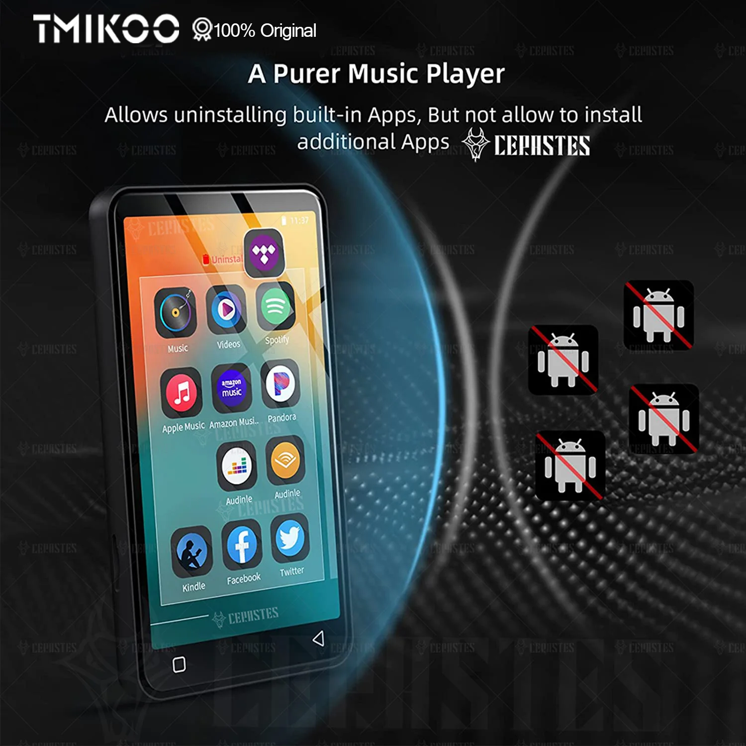 4" Touch Screen Android MP4 MP3 Player with Bluetooth and WiFi,Music Player with Spotify,Pandora,Deezer,MP5 Digital Audio