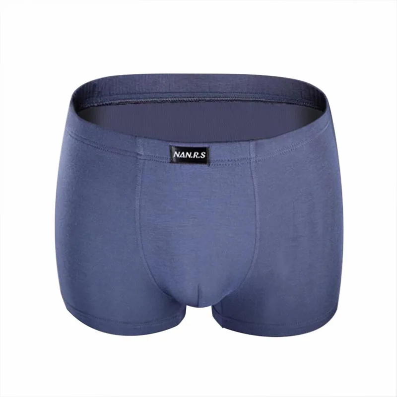 

Soft Viscose Fiber Men's Underwear Sexy Boxer Shorts Mid Waist Underpants Male Panties Solid Colors Big Size XXXL