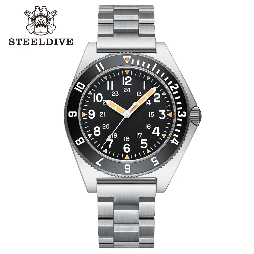 STEELDIVE SD1944 New Diving Watch NH35 Automatic Men Mechanical