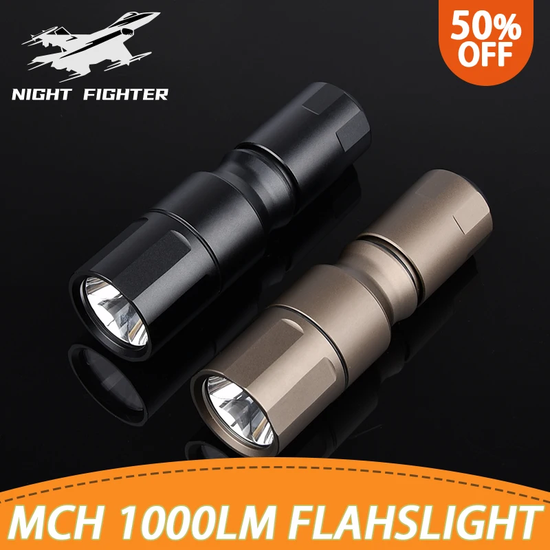 

Metal Cloud-DD MCH Flashlight 1000Lumen Powerful Pistol Weapon Scout Light Flashlight Clip Headphone Slide Tactical Hunting