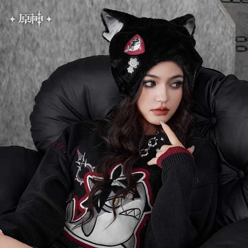 [Genuine] Wriothesley Theme Impression Cartoon Plush Hat miHoYo Game Genshin Impact Cosplay Accessories Polyester Cap Gift