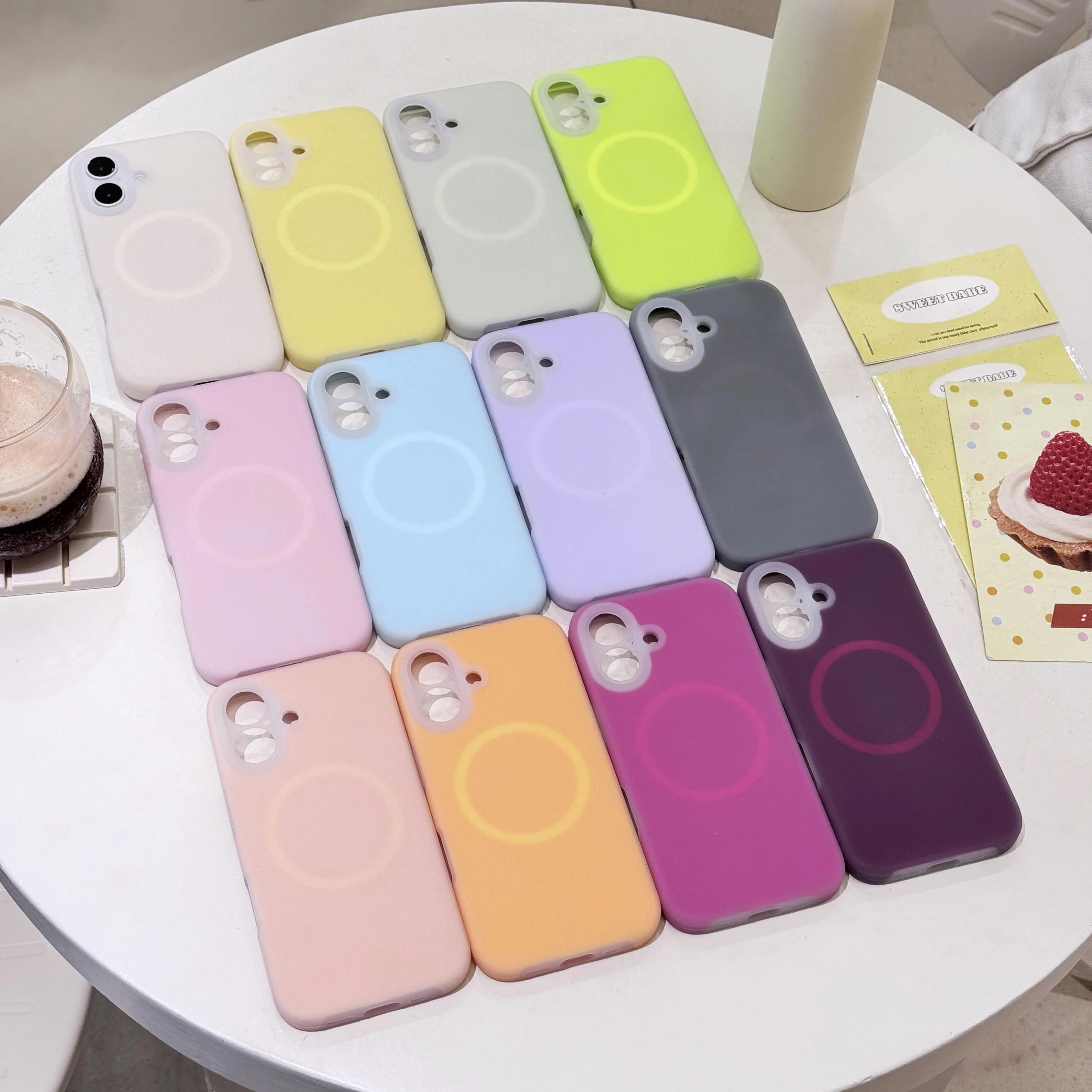 Luxury Chic Jelly Liquid Silicone Magnetic Shockproof Matte Soft Case