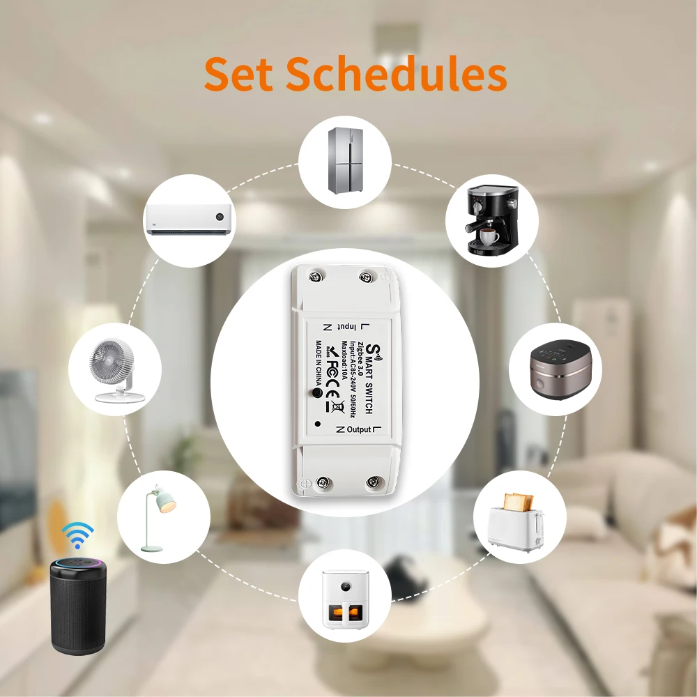 Smart Home Wireless Remote Switch for LED Light Control - Compatible with Voice Assistants