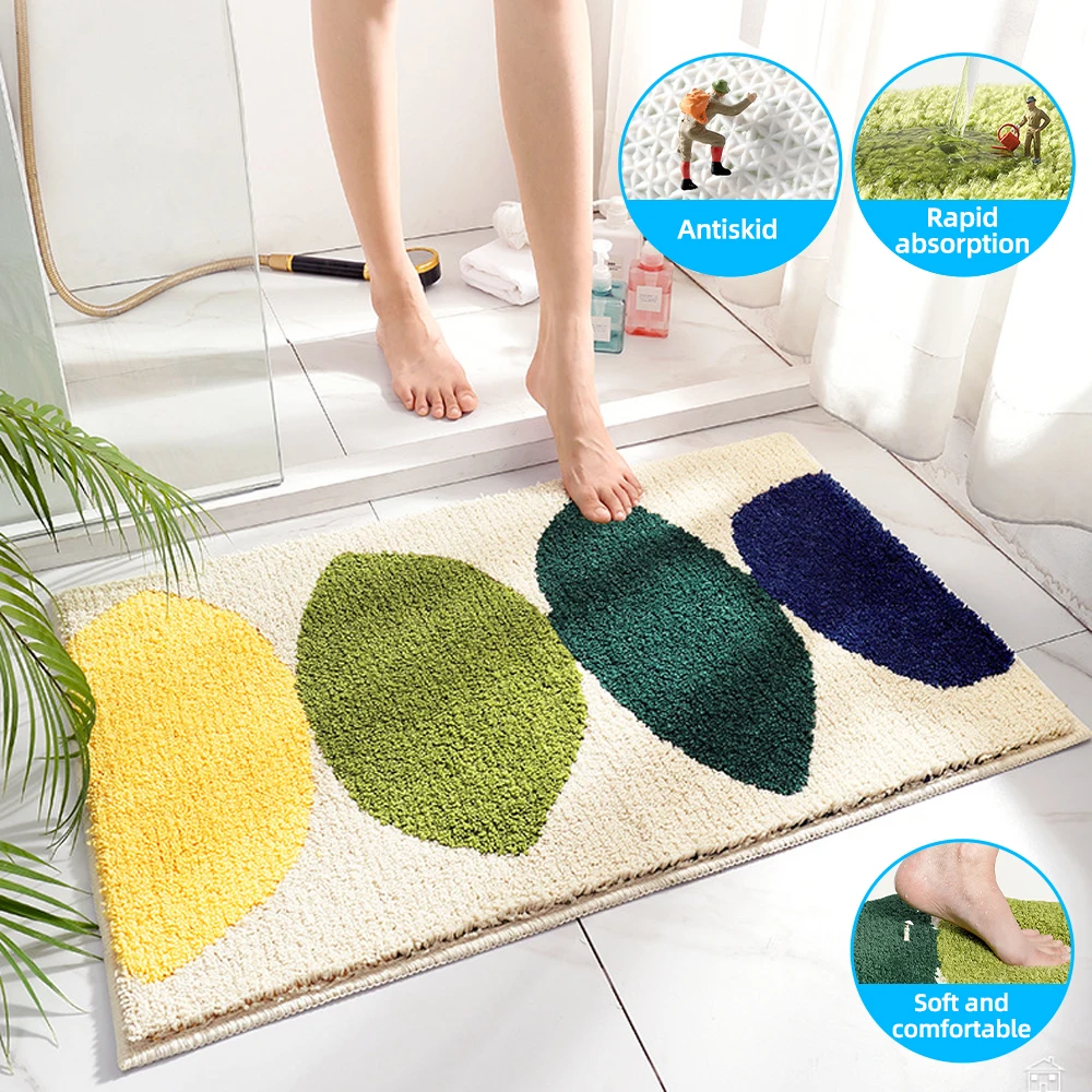 Super Absorbent Bath Mat Rug Fast Dry Bathroom Absorbent Mat Non-slip  Backing Water Absorbing Floor Mat Soft Flannel Breathable - AliExpress