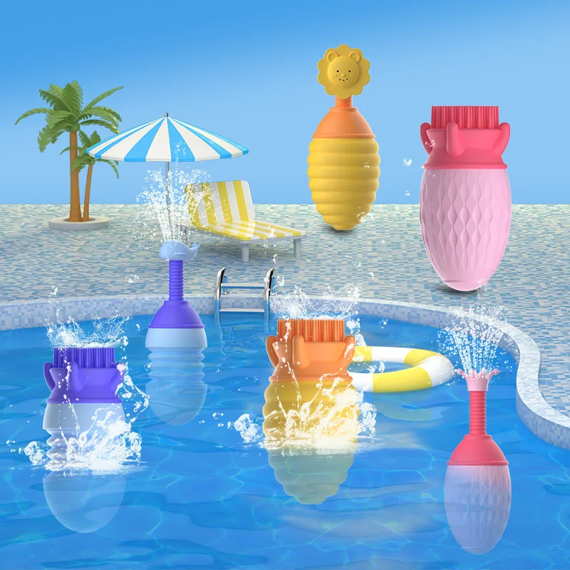 

Baby Water Bathtub Toys Bathroom Shower Spray Silicone Lovely Animal shape Swimming Toys Water Playing Floating Toys for Kids
