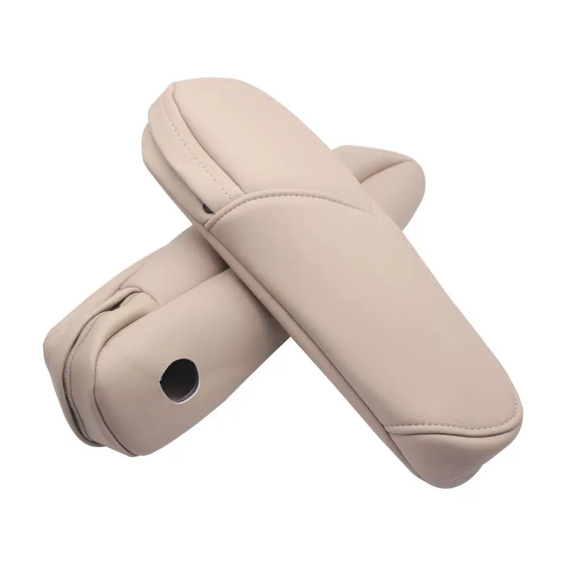 

For Honda CRV 2007 2008 2009 2pcs Beige Left + Right Microfiber Leather Side Seat Armrest Handle Decor Cover Protection Trim
