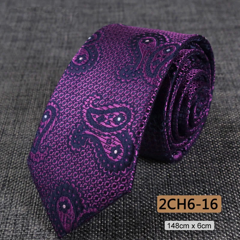 Neue Dünne 6CM Herren Krawatte Schlanke Schmale Krawatten Für Mann Plaids Gestreiften Paisley Jacquard Krawatte Business Party Corbatas krawatte – Detail 22