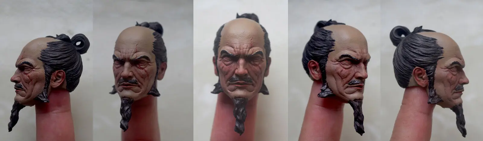 

1:6th Ancient Mobile Game Japan Samurai Head Carving Model for 12" Doll