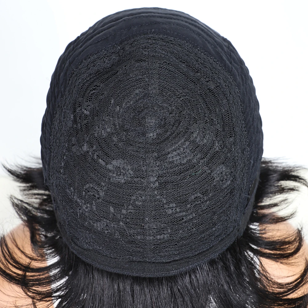 Lekker 여성용 짧은 픽시 컷 밥 100% 인모 가발, 레드 하이라이트, 브라질 레미 헤어 컬러, 풀 머신 메이드 가발, 99J