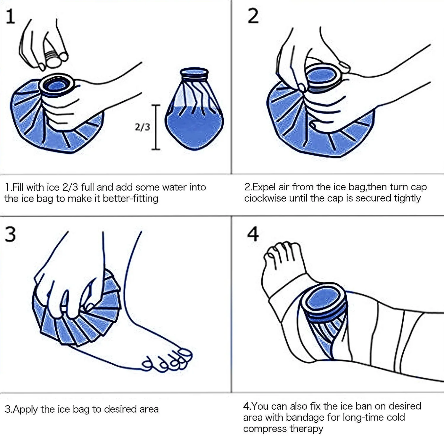 Herbruikbare koudekompreszak voor hoofdpijn- en gewrichtspijnverlichting