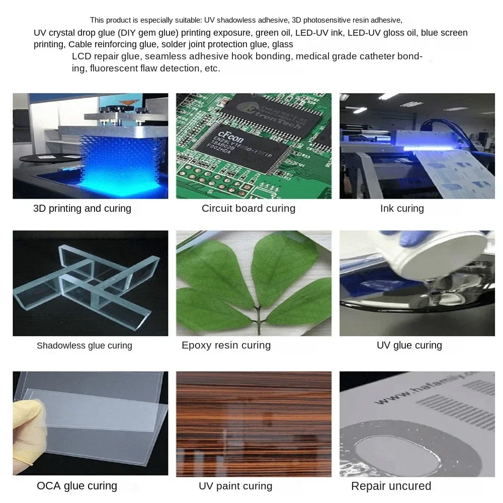 UV Curing Lamp Purple light 365nm 405nm 395nm 100W 200W 300W fluorescent detection shadowless glue green oil resin Ultraviolet UV curing lamp