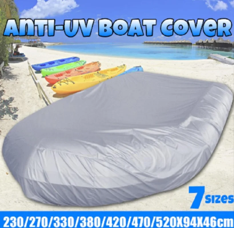 Marine Boat Cover 7.5-17ft Size Waterproof Dustproof Anti UV Ice Snow Inflatable Boat Dinghy Fishing Rubber Boat Kayak Sun Cover snow ski gloves waterproof