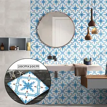 

Bathroom Floor Tile Stickers Self-adhesive Wall Renovation PVC Fancy Brick Patch Kitchen Backsplash Oil Proof Thicken Wallpapers