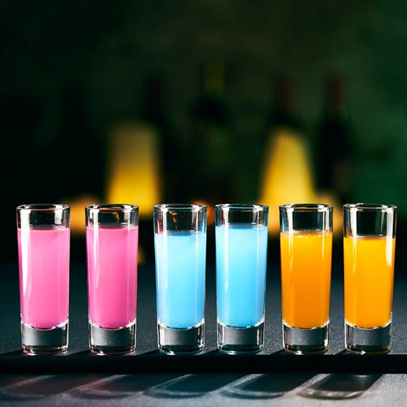 20ml/60ml Thick Bottomed Shot Glass High End Cocktail Vodka Glasses Bar Accessories Party Games Drinking Tools Drinking Glasses