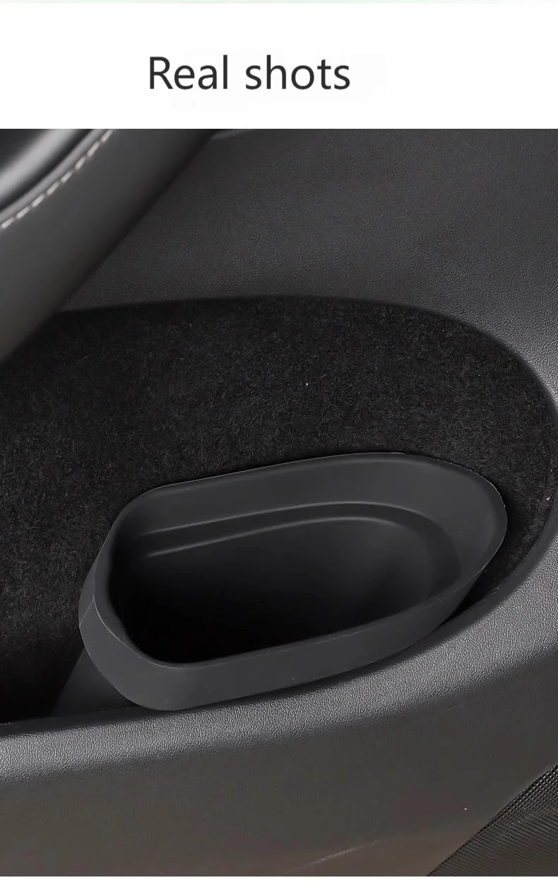 For Tesla  All Model Y&3  Car Door Trash Can Silicone Door Storage Box Waterproo