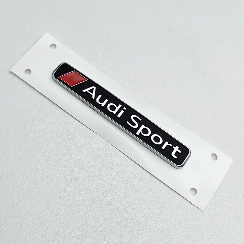 3D ABS Logo Audi Sport Emblem Decal Car Rear Trunk Sticker Badge For Audi A1 A2 A3 A4 A5 A6 A7 Q2 Q3 Q5 Q7 TT Auto Accessories