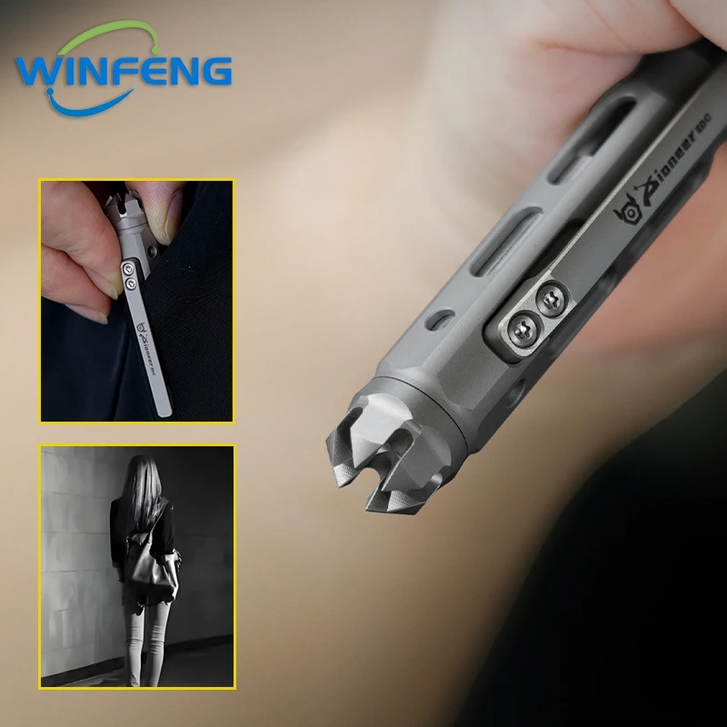 다기능 TC4 티타늄 전술 펜 비즈니스 서명 펜 학교 사무용품 자기 방어 비상 유리 파괴기