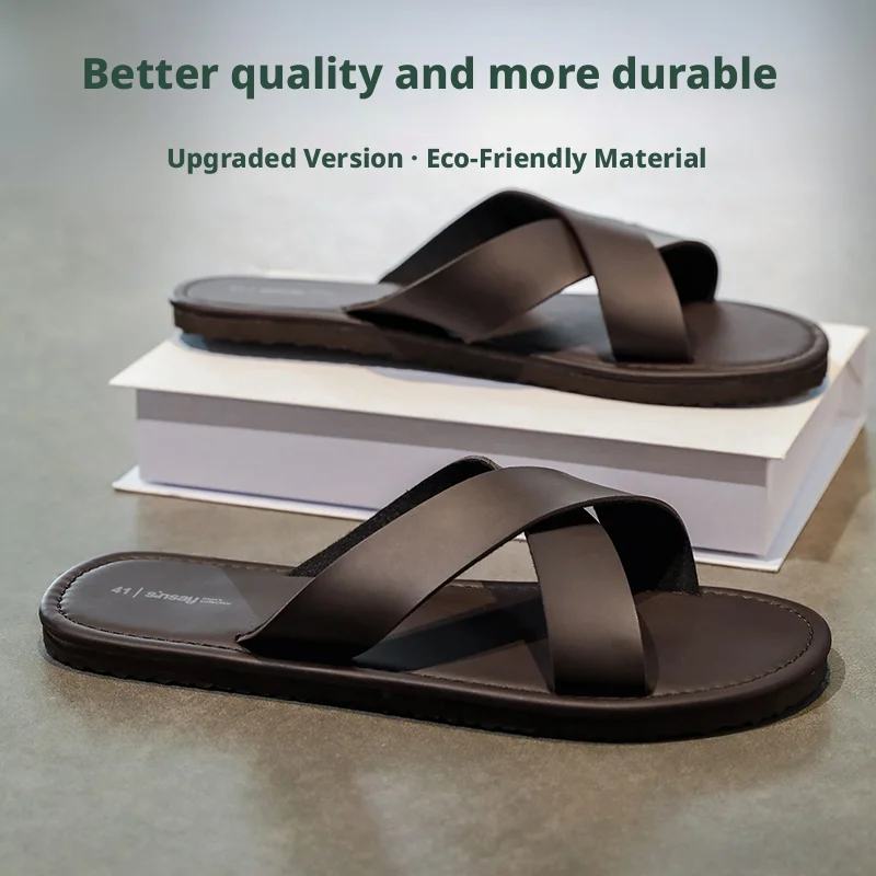 Herren-Sandalen und Strandpantoffeln im neuen Frühling-/Herbst-Stil, rutschfest, einfarbig, geeignet für den Outdoor-Einsatz, trendig und modisch
