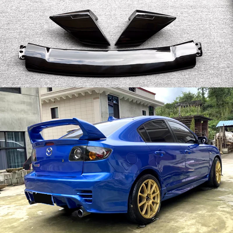 For Mazda 3 ABS FD2 Spoiler 2006 2007 2008 2009 2010 2011 2012 2013 Three  Parts Mazda 3 Car Boot Cover Rear Wing