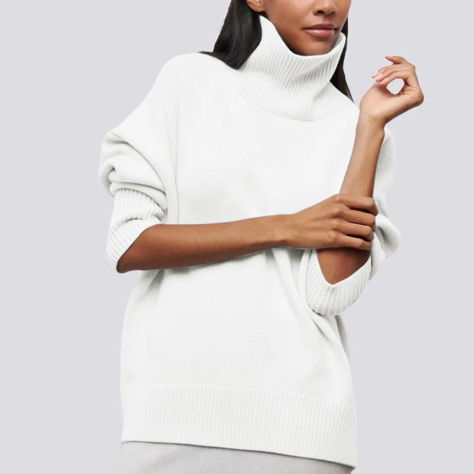 Women's Oversized Chunky Knitted Turtleneck Sweater