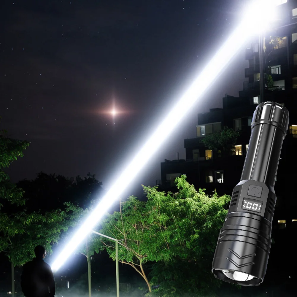 Description Picture 4 of itemHandheld LED Flashlight USB Charging Super Bright Flashlight Power Display Brightest Flash Light for Power Outages