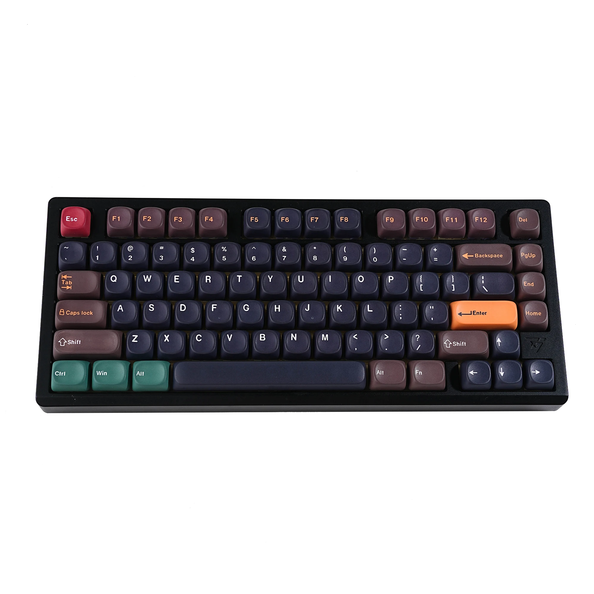 MOA PBT 키캡 영국 독일 한국 프랑스 ABNT2 키캡 브라운 다크 그레이 염료 서브 인쇄 MX 스위치 기계식 키보드 ISO 레이아웃 ANSI용
