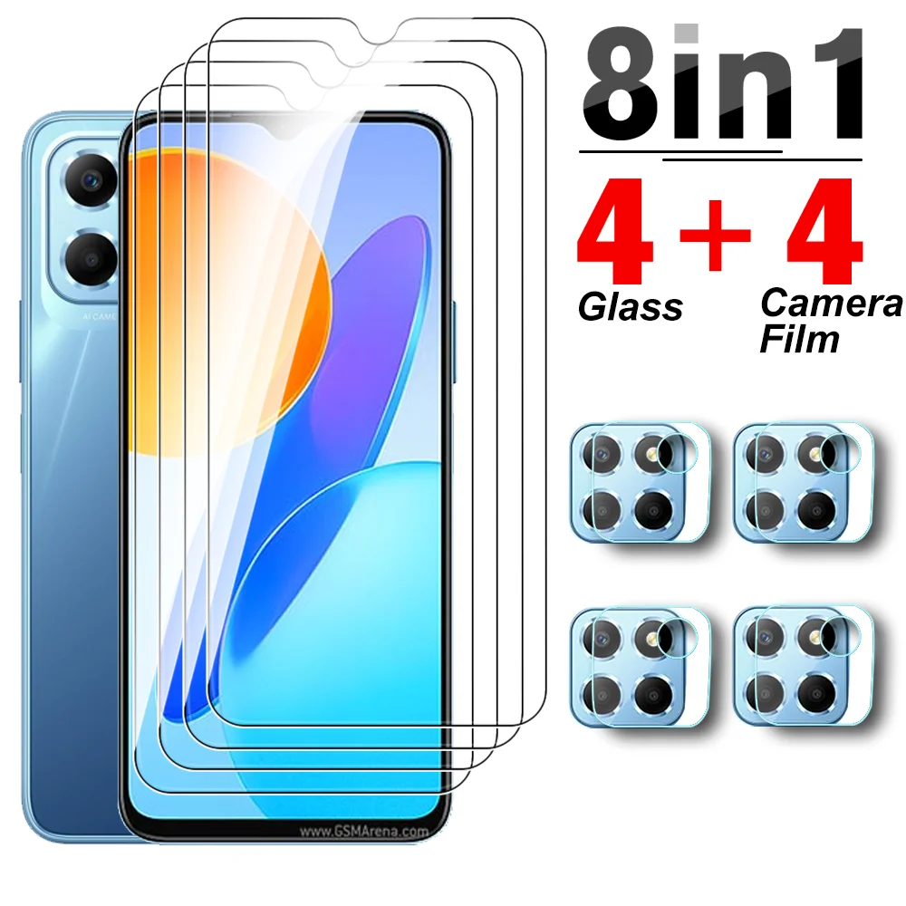 

8 в 1 закаленное стекло для Honor X6 4G задняя крышка объектива камеры Защита экрана для HonorX6 VNE-LX1 6,5 дюймов защитное стекло