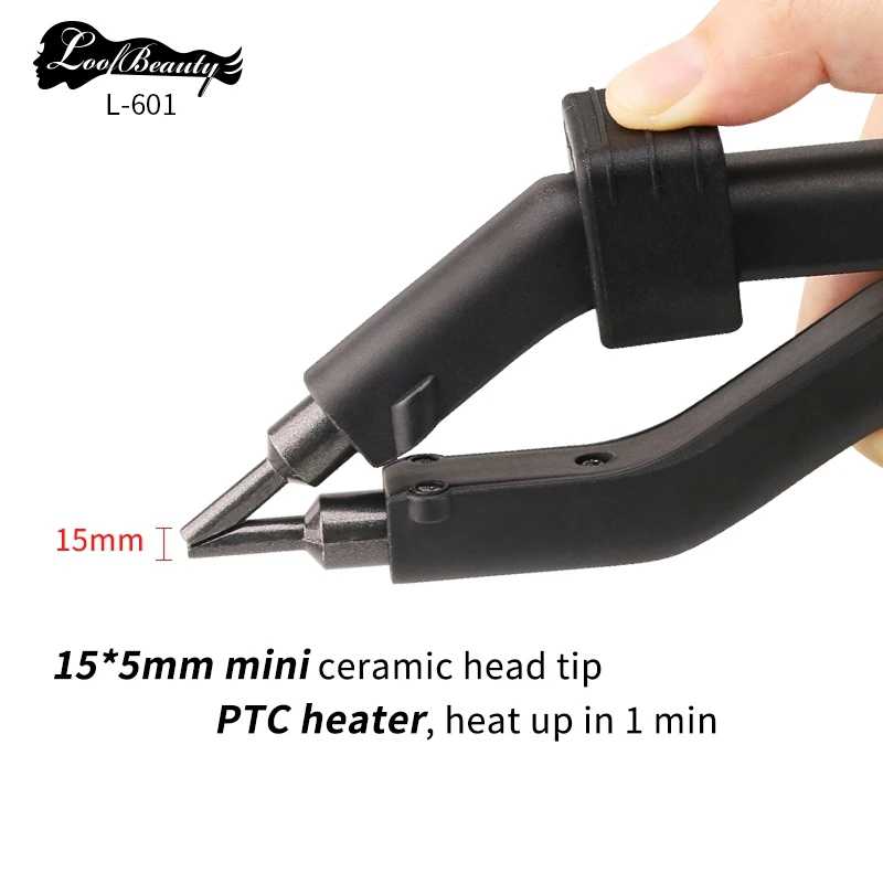 Loof Professional New Adjustable Temperature 220℃ Smart Mini Heating Tip Hair Extension Plier Iron, Fusion Keratin Bonding Tools