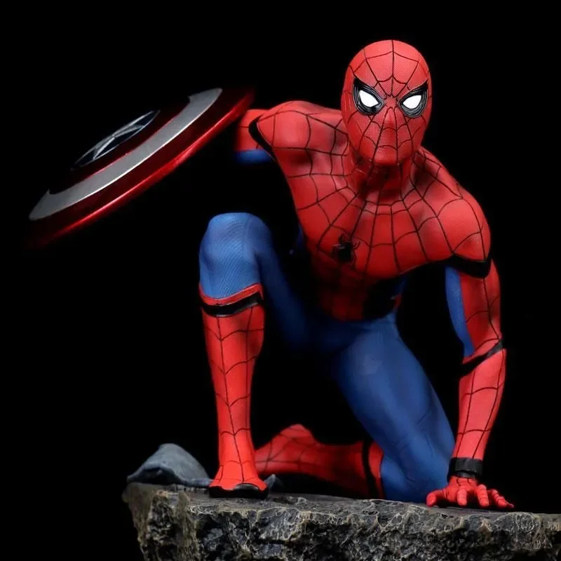 1/4 マーベルスパイダーマンフィギュア スパイダーマン アイアンマン