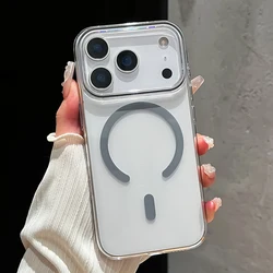 Titanium Gray MagSafe Charging Phone Case - Magnetic Shockproof Hard Back Cover - iPhone 12 Pro Max (Dark Gray)