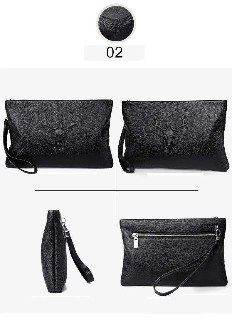Wallet Zip Bag Envelope Clutch Men's Handbag Fashion Moneybag Casual Trend Clip Bag Thin Handbag