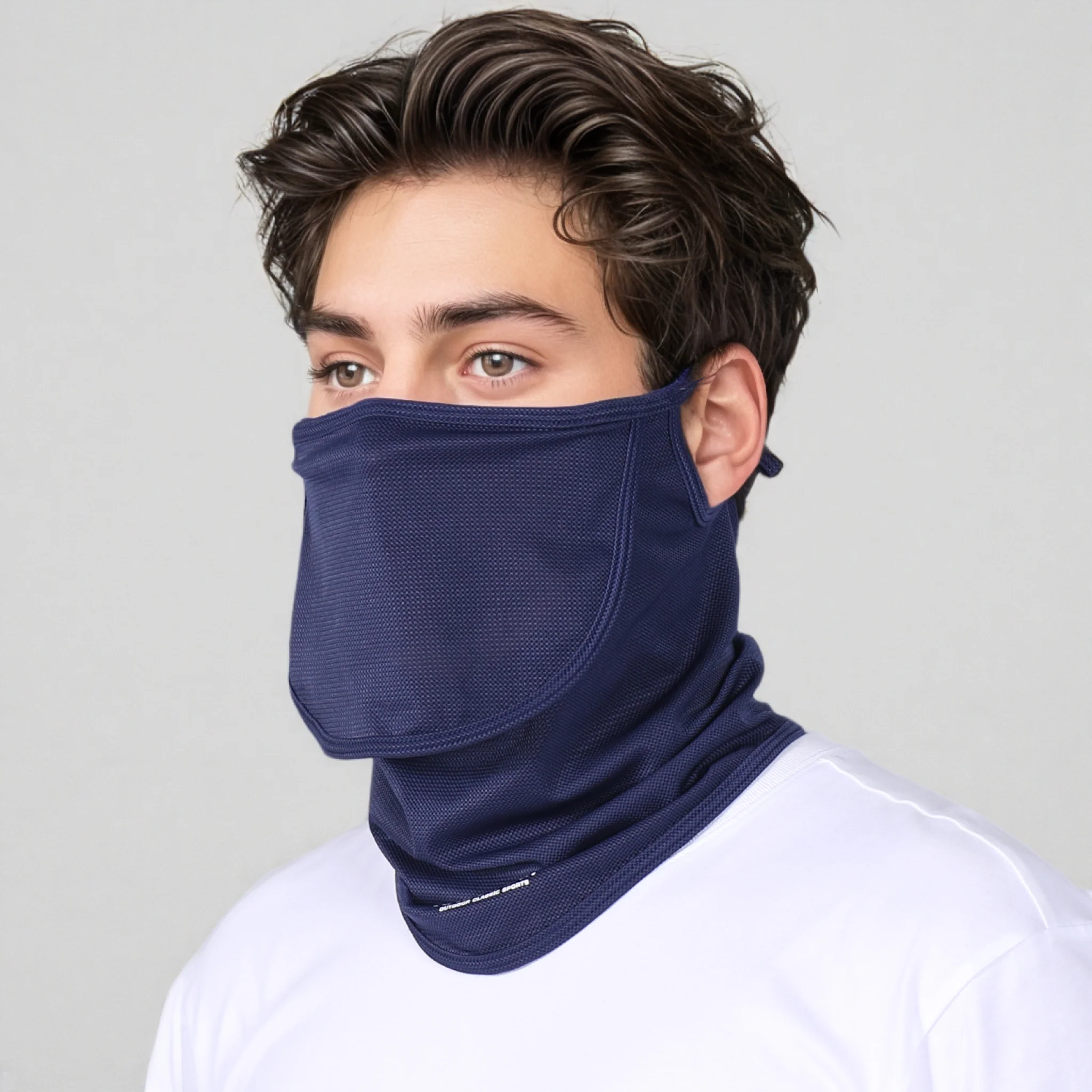 Eis Seide Sonnencreme Maske Für Männer Frauen Sommer UV Schutz Hals Gamasche Outdoor Radfahren Gesicht Abdeckung Solide Neck Wrap Abdeckung Schal – Detail 7