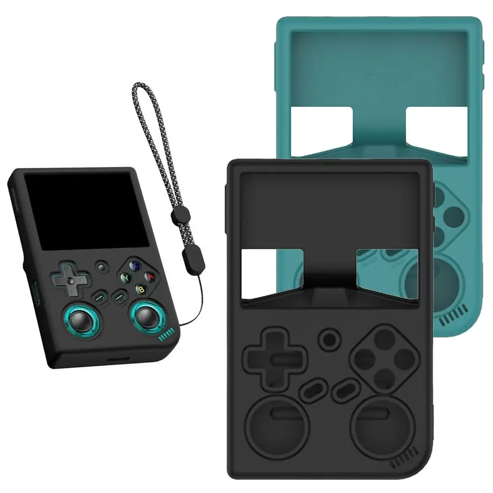 Silicone Protective Case with Lanyard and HD Screen Protector - Shockproof Game Console Cover