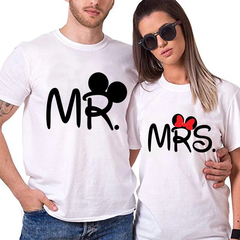 Valentinstag-T-Shirts Lustiges MR.MRS. Print T Shirt Mode Sommer Heißer Verkauf Grafik Kleidung Frauen Männer Paar Y2K Tops Tees – Detail 2