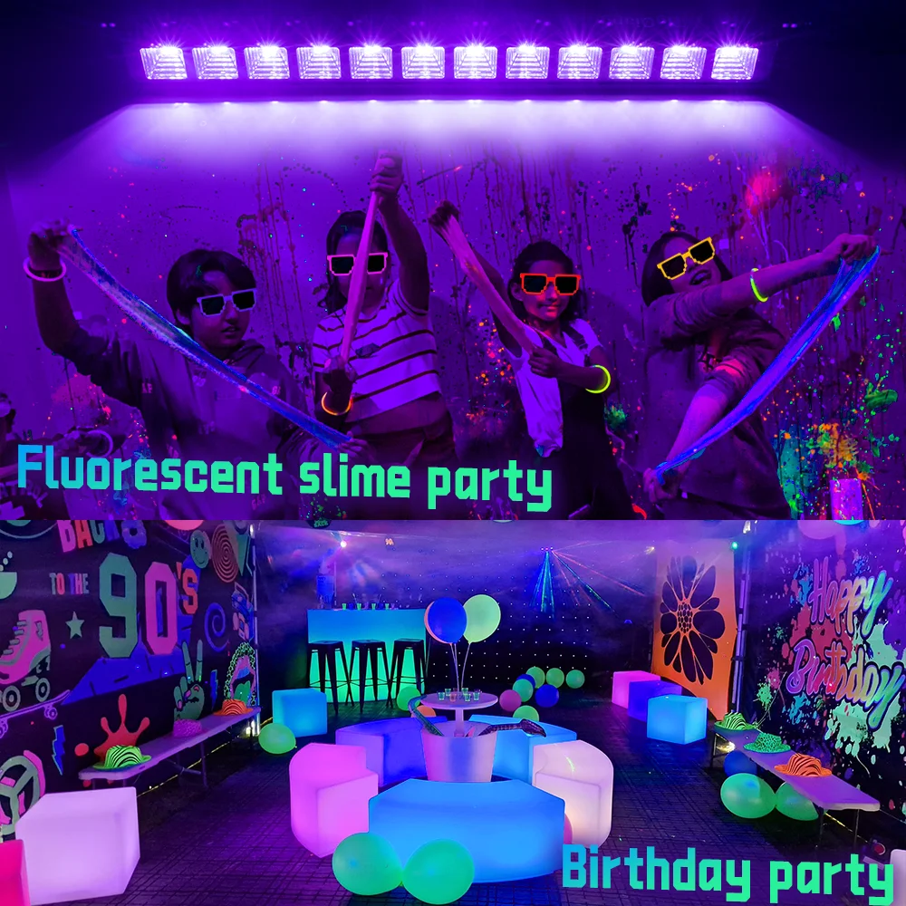 รูปสินค้า UV Black Light 40 ดวง สายไฟพกพา แสงเรืองแสง งานปาร์ตี้