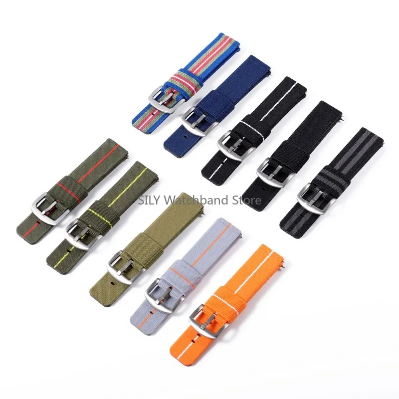 Versatile Nylon Sport Strap – Military-Grade Woven Elastic Bracelet with Quick Release