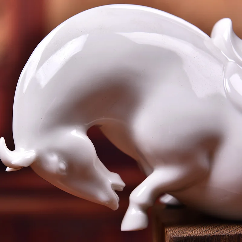 0029 Ceramic Handmade Pony Decoration Chinese Living Room Study Decorative Crafts Birthday Gift Pottery Kiln Ceramic