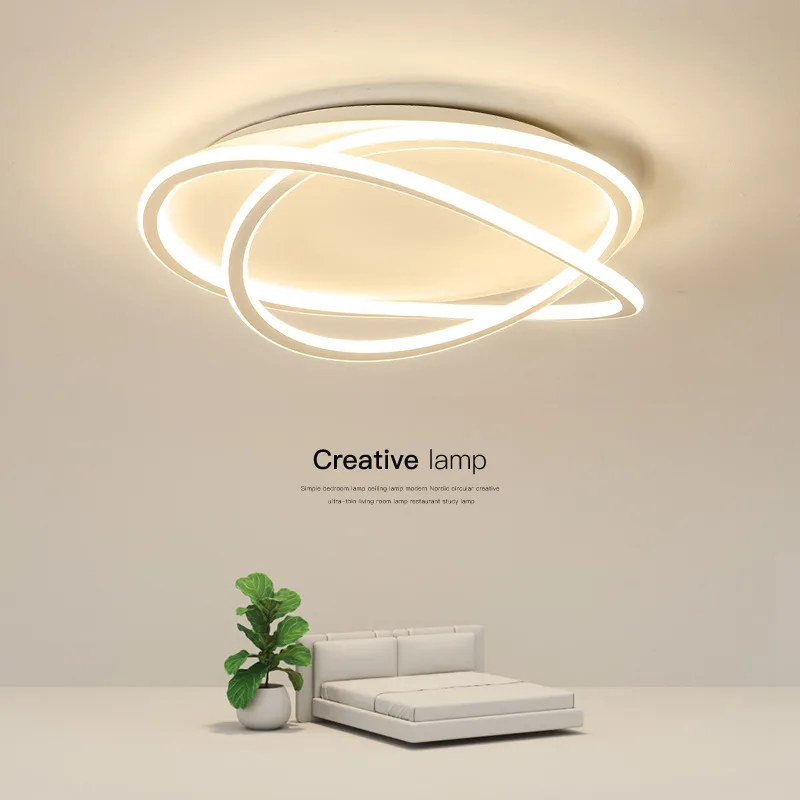 

Кремовый потолочный светильник с пультом дистанционного управления, кремовые светодиодные лампы для гостиной, освещение для вентилятора, новинка 2023