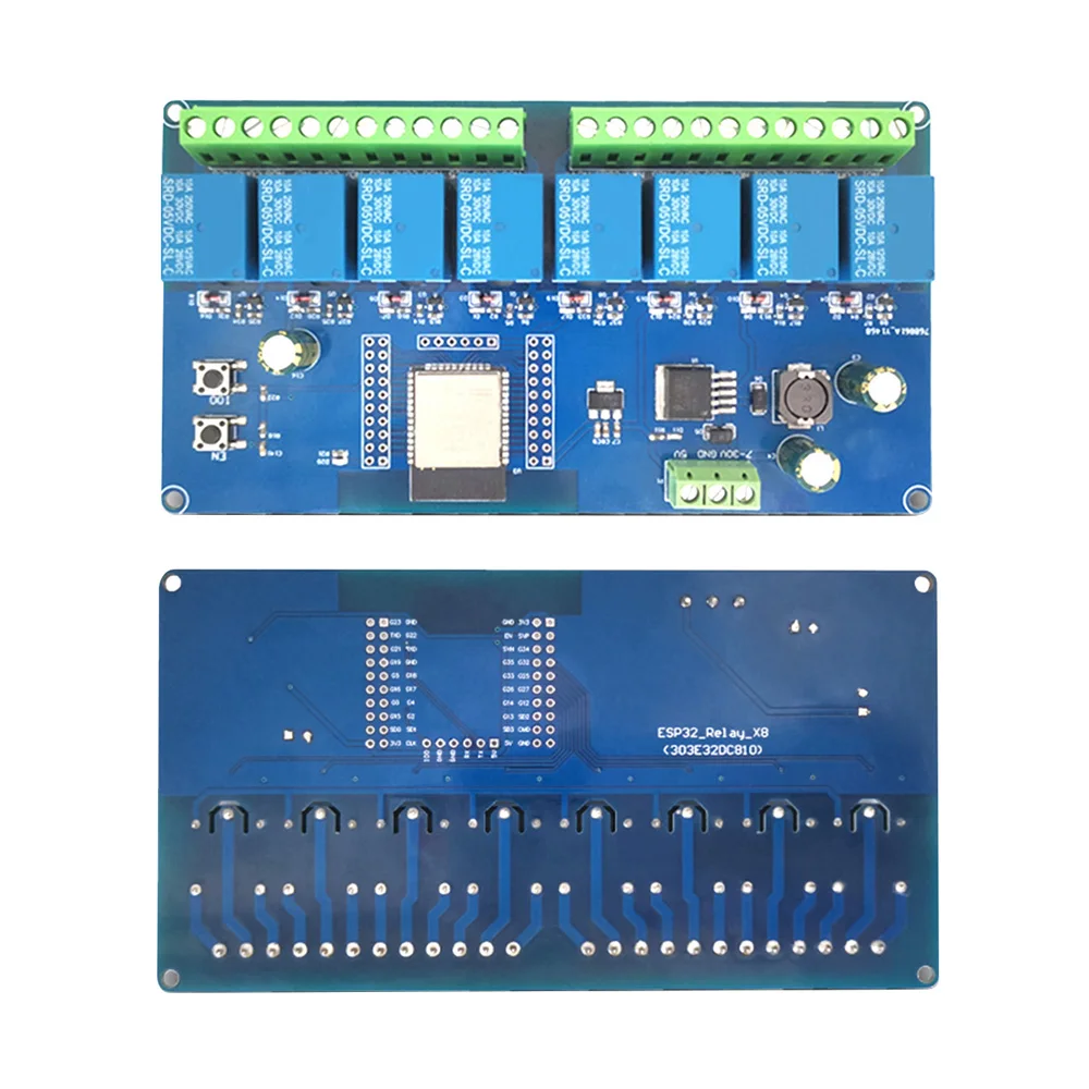 8-Channel WiFi Relay Module with 12V Smart Home Remote Control and Phone App Integration