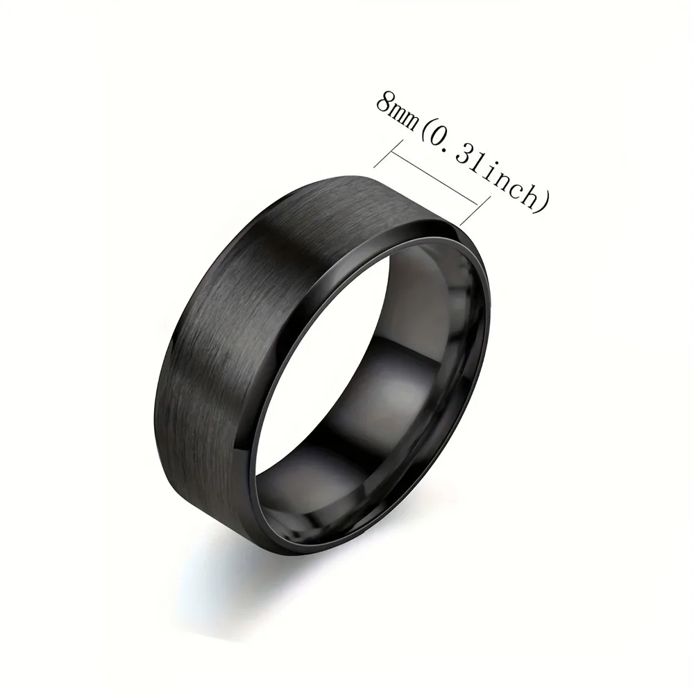 Stress-Relief Titanium Steel Men's Ring - Sleek Matte Finish, Perfect for Parties & Casual Attire, Ideal Gift