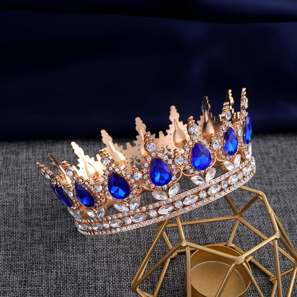 Bridal Headwear Crystal Queen Crown for Women Girls European Baroque Pageant Tiara hair accessory hair headdress bridal headwear hair band crown