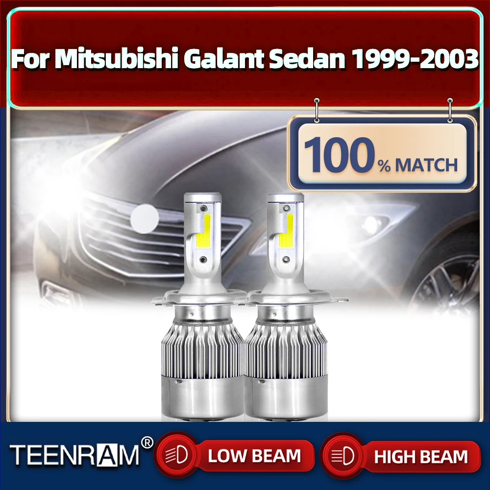 

Светодиодные фары H4, 6000K, 120 Вт, автомобильная лампа 1999 лм, супер яркая автомобильная лампа для Mitsubishi Galant Sedan 2000 2001 2002 2003