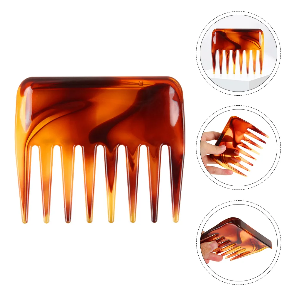 

2 Pcs Comb Vintage Hairstyling Combs Haircut Wide Tooth Detangling for Men Hairdressing Large Modeling