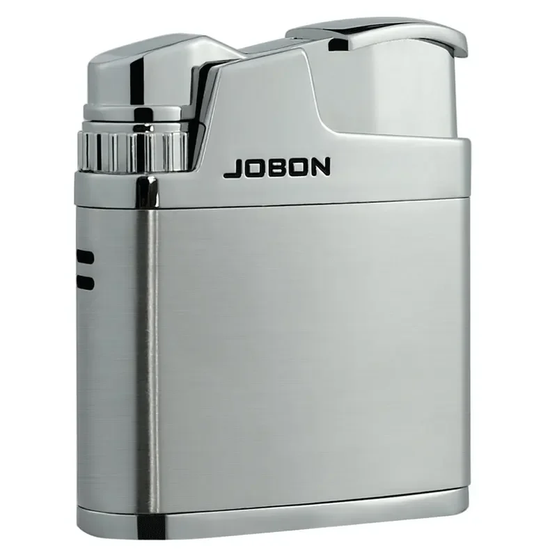 JOBON Red Flame Inflatable Lighter Push to Light Zinc Alloy Material Adjustable Flame Size Exquisite Shape