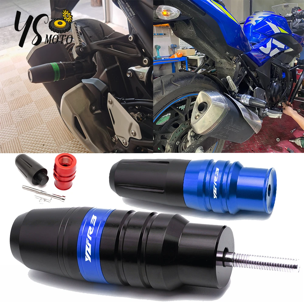 

For YAMAHA YZFR3 YZF-R3 2015 2016 2017 2018 2019 2020 Motorcycle Accessories Aluminum Crash Pads Exhaust Sliders Crash Protector