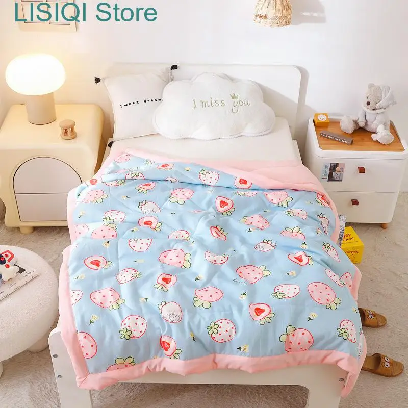 

New Blanket Kindergarten Quilt Children's Summer Quilt Soft Blanket Small Quilt Machine Washable Throws All Season Lightweight